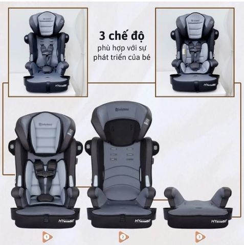 Ghế ngồi ô tô 3 trong 1 Hybrid SI BabyTrend - Màu đen (74-122cm)