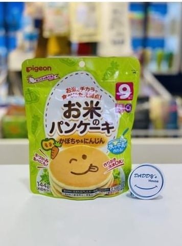 Bột Pigeon Pancake làm bánh, bột gạo, bí đỏ, cà rốt từ 9th (144g)