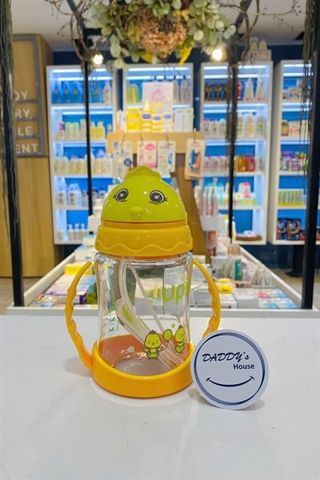 Bình ống hút Tritan Upis hình gà con từ 8 tháng - NĐ (270ml)