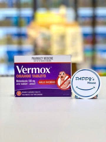 Viên tẩy giun Vermox - Orange từ 2 tuổi - NĐ (2 viên)