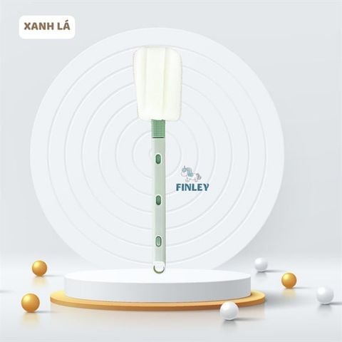 Cọ rửa bình sữa, tay cầm điều chỉnh độ dài ngắn Finley (Màu xanh lá)