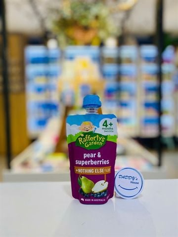Túi dinh dưỡng Rafferty's Garden vị lê & quả mọng nghiền - 4th - Aus (120g)