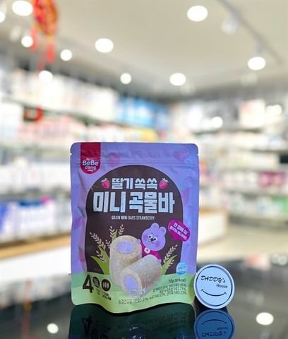 Bánh cuộn ngũ cốc mini Bebedang vị dâu (70g)