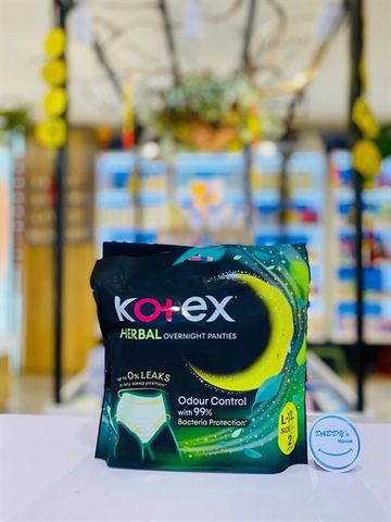 Băng vệ sinh Kotex đêm dạng quần kháng khuẩn size L-XL (2x2m)