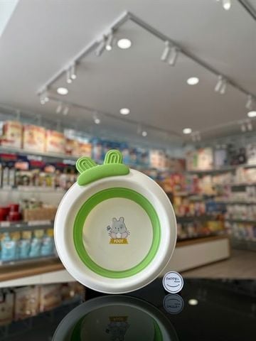 Thau chậu rửa mặt gấp gọn hình thỏ Finley (Màu xanh lá)