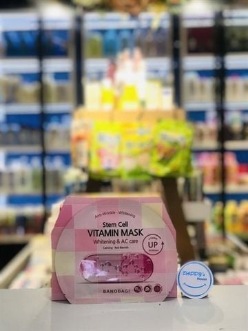 Mặt nạ Vitamin phục hồi, làm dịu da mụn chiết xuất rau má Banobagi (1m)
