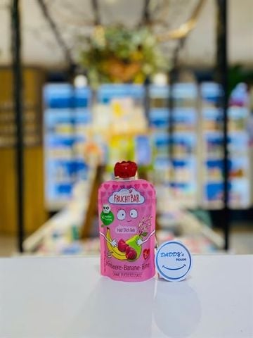 Chuối, lê, mâm xôi hữu cơ xay nhuyễn Fruchtbar - 6th (100g)