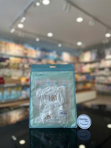 Set Mũ, Bao Tay Chân Cho Bé Goodmama (trắng hồng)