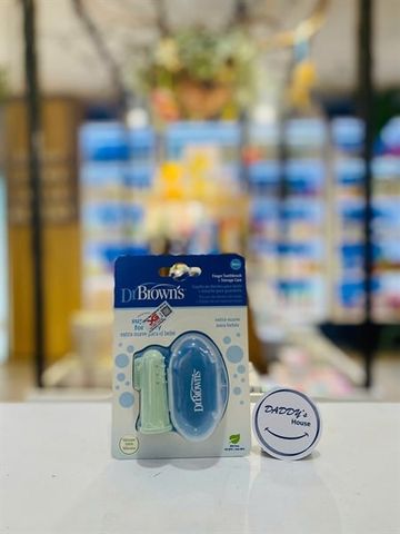 Bàn chải xỏ ngón silicon Dr.Brown's - Kèm hộp đựng (3th)