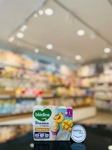 Sữa chua les Brasses Xoài & Đào - 6th (4x95g)