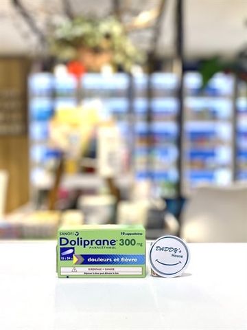 Thuốc hạ sốt nhét Doliprane từ 15 tới 24kg - NĐ (300mg)