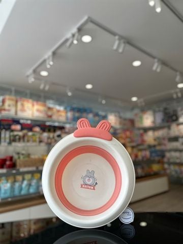 Thau chậu rửa mặt gấp gọn hình thỏ Finley (Màu hồng)