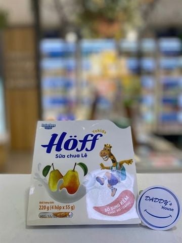 Sữa chua trái cây Hoff vị lê 6th (4 hộp x 55g)