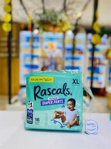 Tã quần Rascal Premium Diaper Pants XL 16 miếng (13-18kg)