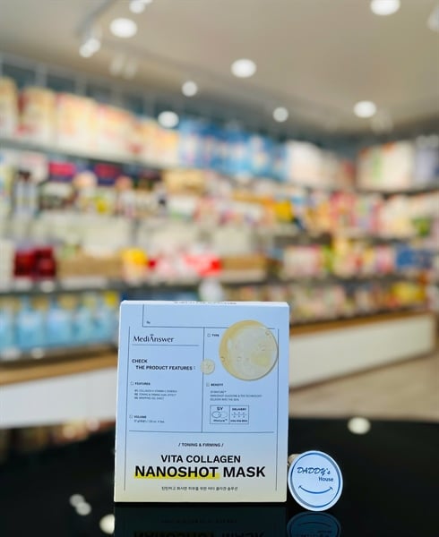 VITA COLLAGEN NANOSHOT MASK プランエス ใหม่ MediAnswer Vita/Pore Collagen Nano Shot Mask 5EA