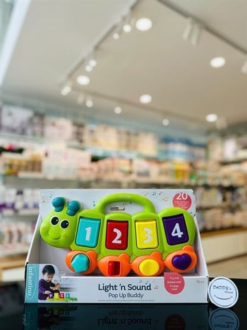 Đồ chơi chú sâu có đèn, nhạc - Light'n Sound Pop Up Buddy Infantino (10th)