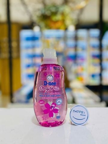 Sữa tắm gội cho bé D-nee Organic Sakura - Màu hồng (380ml)