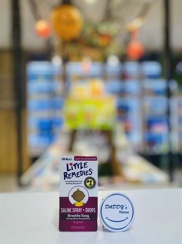 Xịt và nhỏ giọt nước muối Little Remedies Saline - NĐ (15ml)