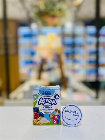 Sữa ngũ cốc Agusha vị việt quất, mâm xôi & táo 6th (200ml)