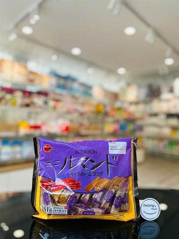 Bánh xốp Bourbon lumonde phủ Caramel và Ca Cao (161g)