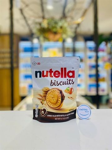 Bánh quy Nutella Biscuits nhân kem cacao hạt phỉ USA (276g)
