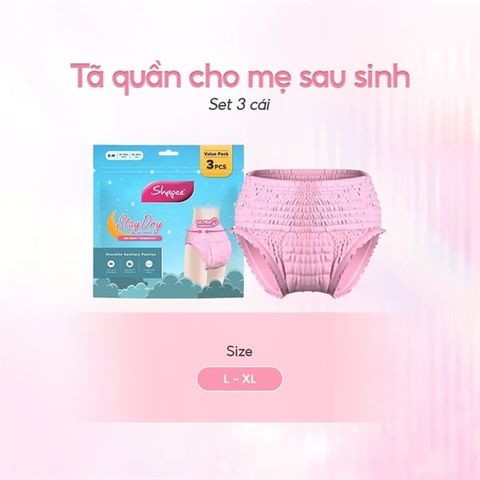 Tã quần cho mẹ sau sinh Shapee Stay Dry size L-XL (3m)
