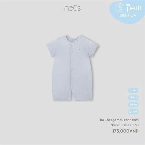 Bộ liền cộc màu xanh xám Nous (3-6th)