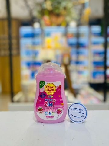 Sữa tắm gội Chupa Chups Kids 2in1 Head To Toe - Strawberry Milky (250ml)