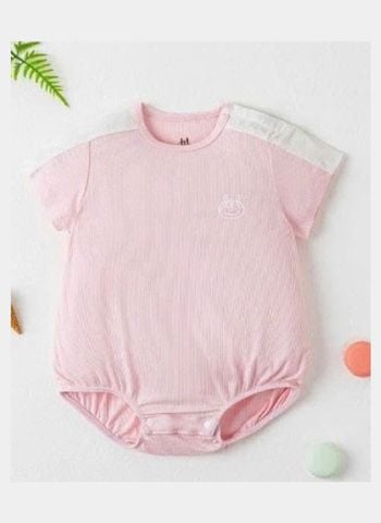 Bộ Body chip vải thun tăm màu hồng Little Love (6 - 9th)