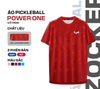 Áo pickleball Zocker Power One - Cổ tròn - Đỏ