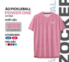 Áo pickleball Zocker Power One - Cổ tròn - Hồng