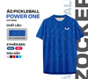 Áo pickleball Zocker Power One - Cổ tròn - Xanh dương