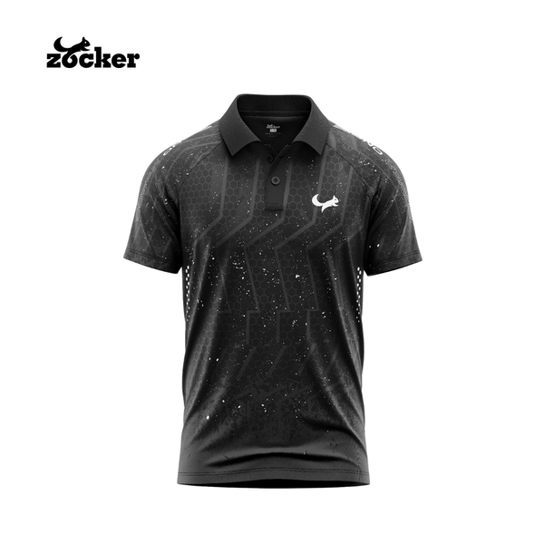 Áo pickleball Zocker Power One - Polo - Đen