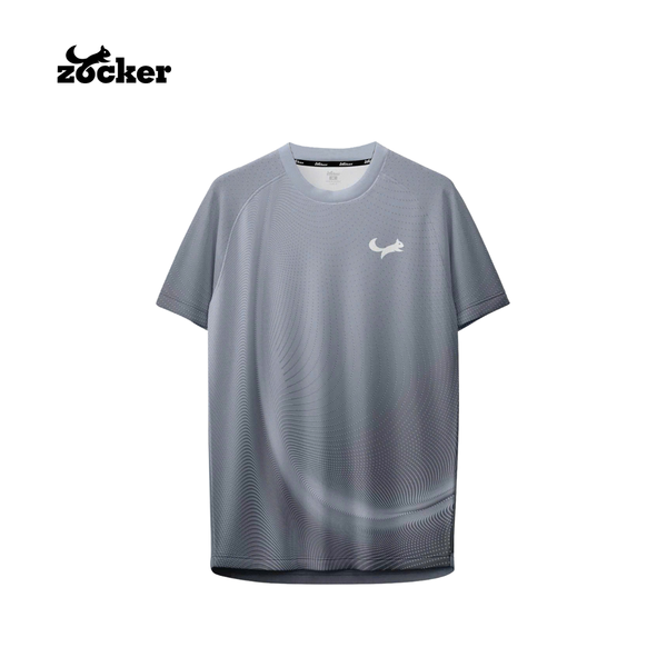 Áo pickleball Zocker Signature - Cổ tròn - Xám