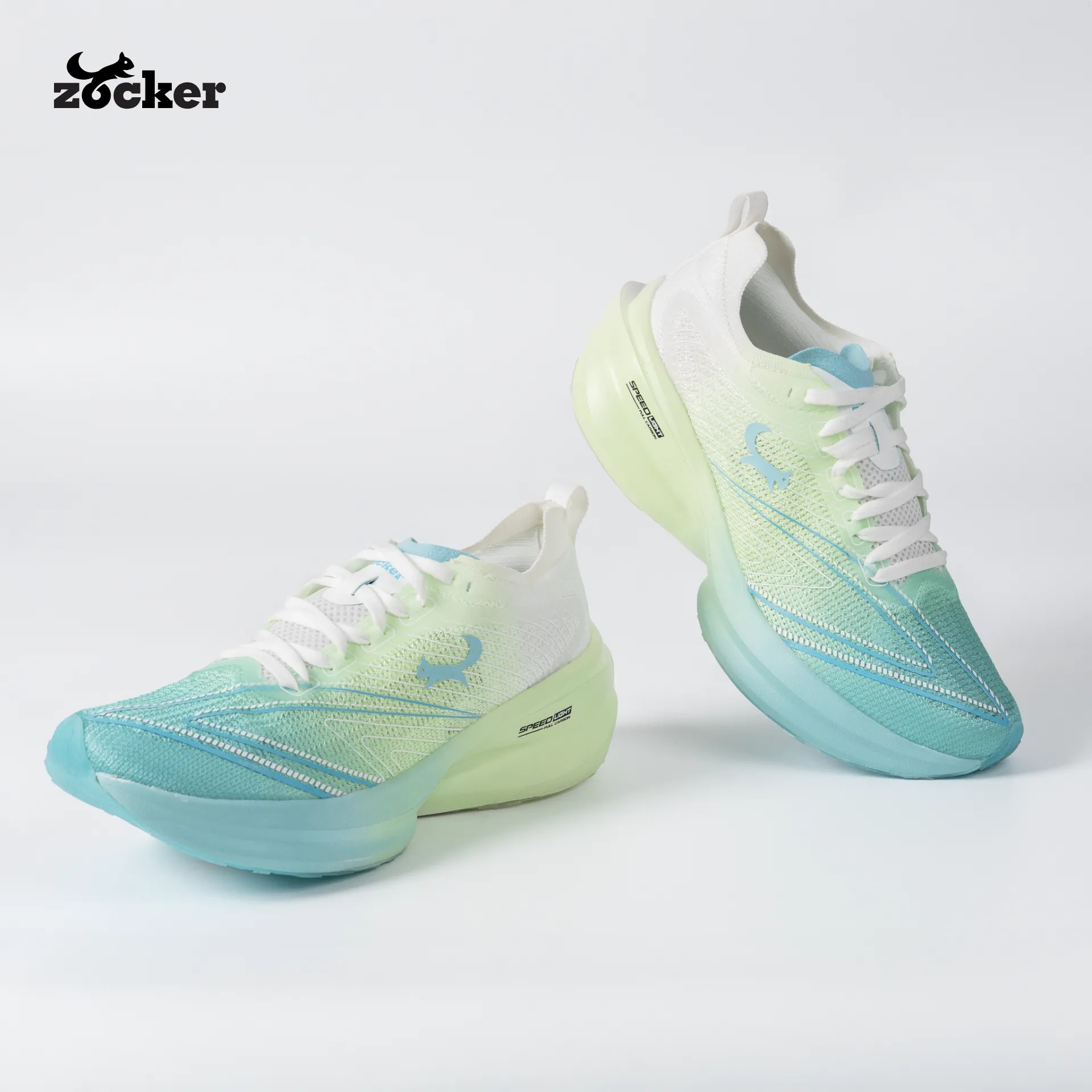 Giày Chạy Bộ Zocker Speed Light Gen 2 Full Carbon Trắng Xanh – ETDA