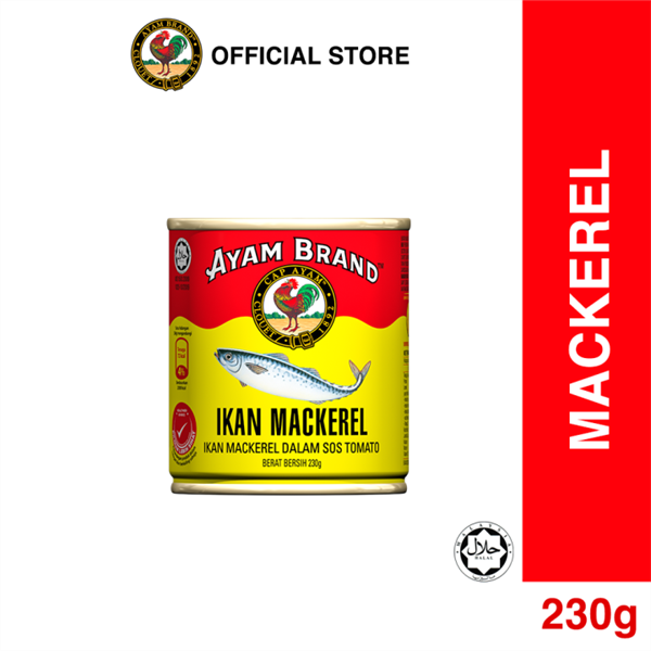 CA-Đồ hộp. Mackerel In Tomato Sauce Ayam Brand 230g