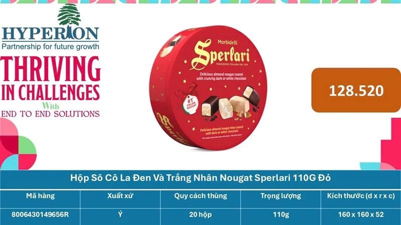 CH-Dark And White Chocolate With Nougat Filling Sperlari 110g