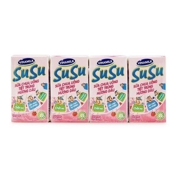 DY-Sữa chua. Drinking Yogurt Apple Grape Flavor Susu Vinamilk 110ml
