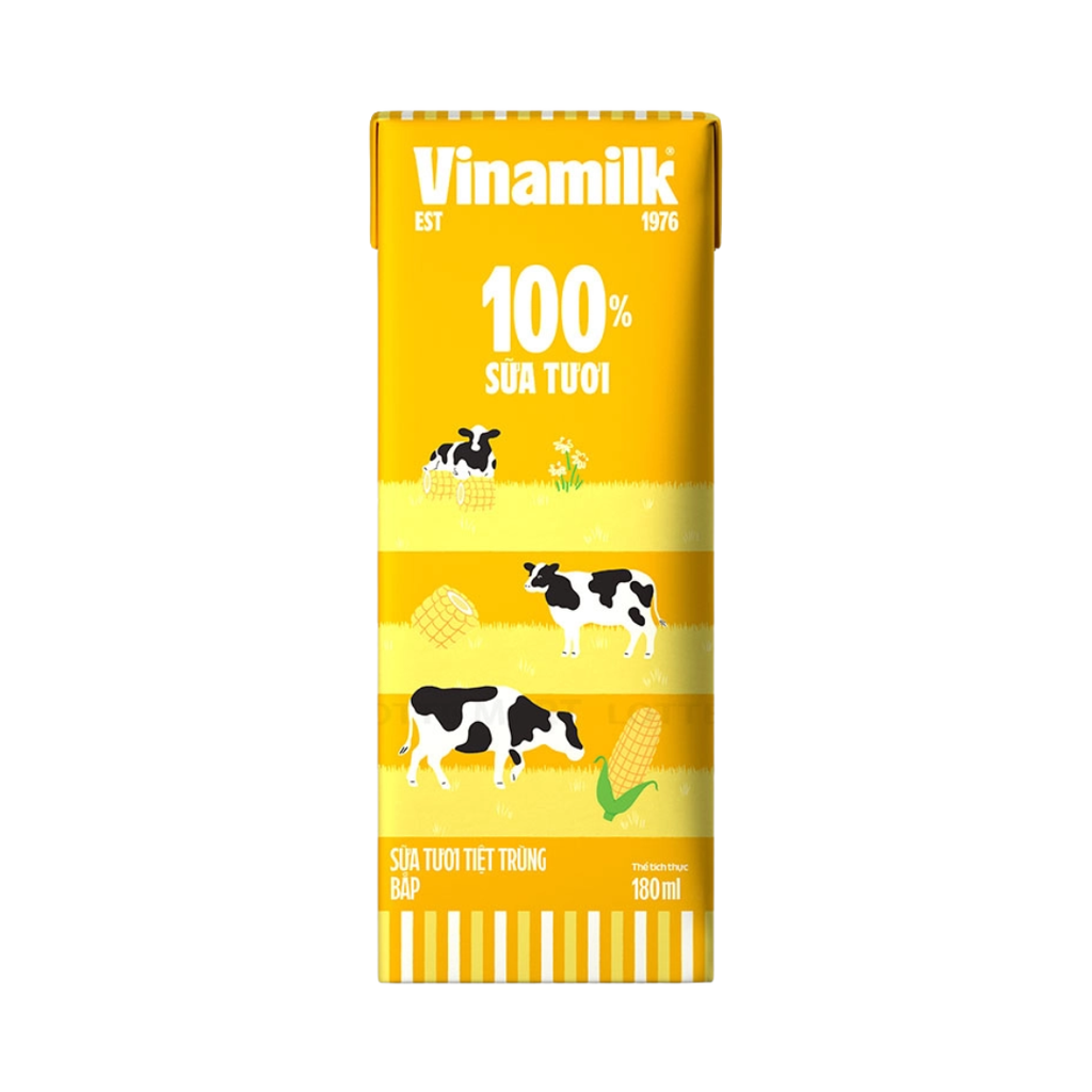 DA.M.N-Sữa. Pasteurized Fresh Milk Corn Flavor Vinamilk 180ml