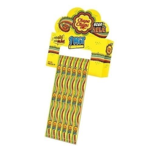 SN.CD-Kẹo. Fruits Flavor Soft Candy Chupa Chup Sour Belt 1M ecp