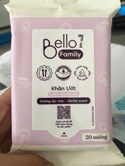 PU- Bello Family Gentle Wet Wipes 20pcs