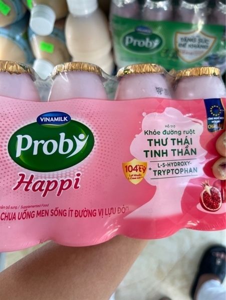 DY-Sữa chua. Less Sugar Pomegranate Flavor Drink Yogurt Probi Vinamilk 4x130ml