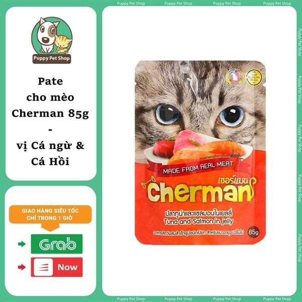 PET-Thú cưng. Salmon & Tuna Pate Cherman 85g