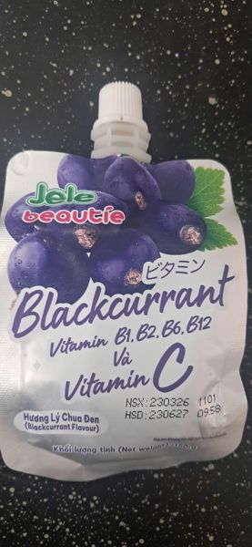 BW.J-Nước ép. Blackcurrant + Vitamin C,B1,2,6,12 Jele Beautie 150g ecp