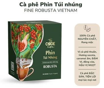 CF-Cà phê. Robusta Phin Dip Bag The code 100g
