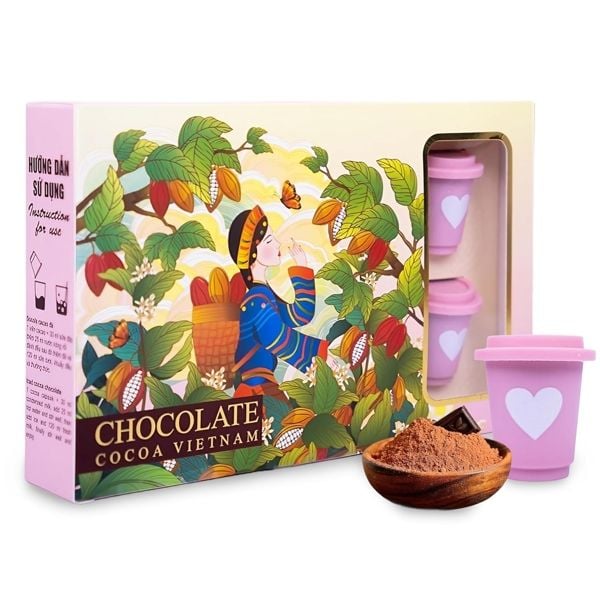 CF-Cà phê. Chocolate Flavor Coffee Box Aodai 48g (8capsules x 6g)