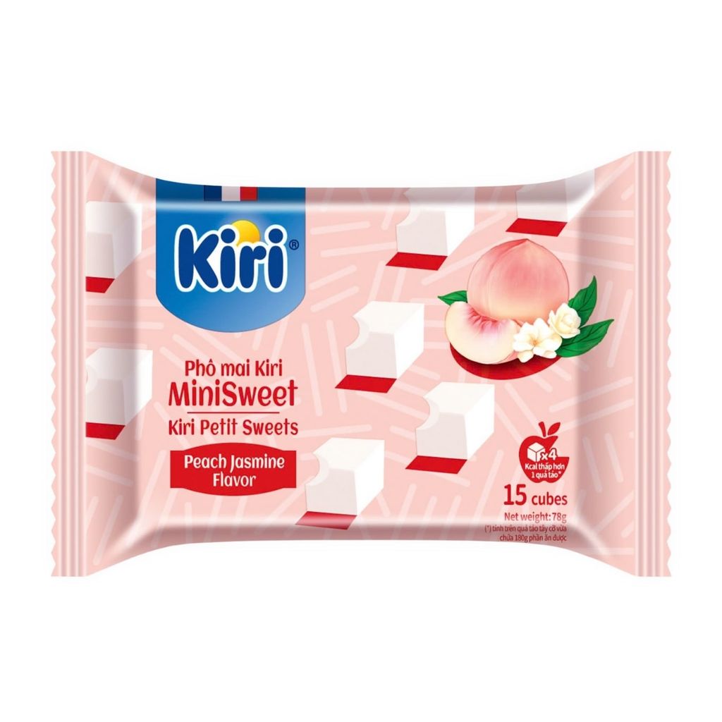 DA.C-Phô mai. Kiri Cheese Peach Jasmine Flavor 78gx15