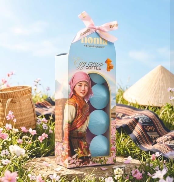 CF-Cà phê. Egg Cream Flavor Coffee Box Nonla 48g (8capsules x 6g)