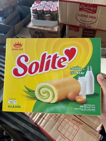 SN.PC-Bánh. Pandan Flavor Sponge Cake Solite 288g (18gx16)