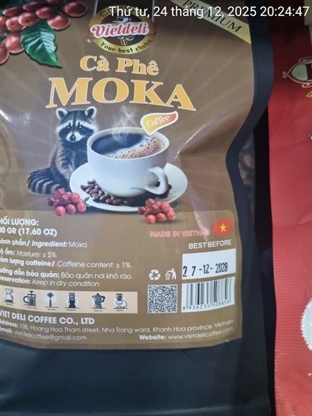 CF-Cà phê. Moka Coffee Vietdeli 500g